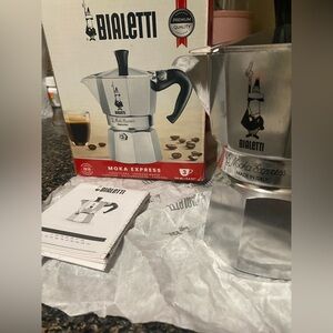 Bialetti Silver Moka Express Stovetop Coffee Maker